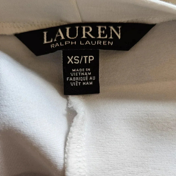 Lauren Ralph Lauren Striped Quarter Sleeve Mini Black and White Casual Dress XS - Picture 10 of 11